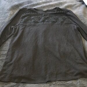 torrid size 1 Crochet detail, waffle, Long Sleeve Top